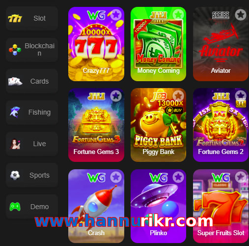 Main screen of Www.hannurikr.com game page for PK players